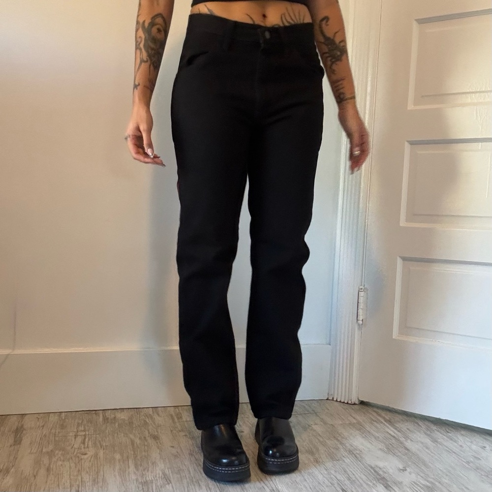 Black denim pants